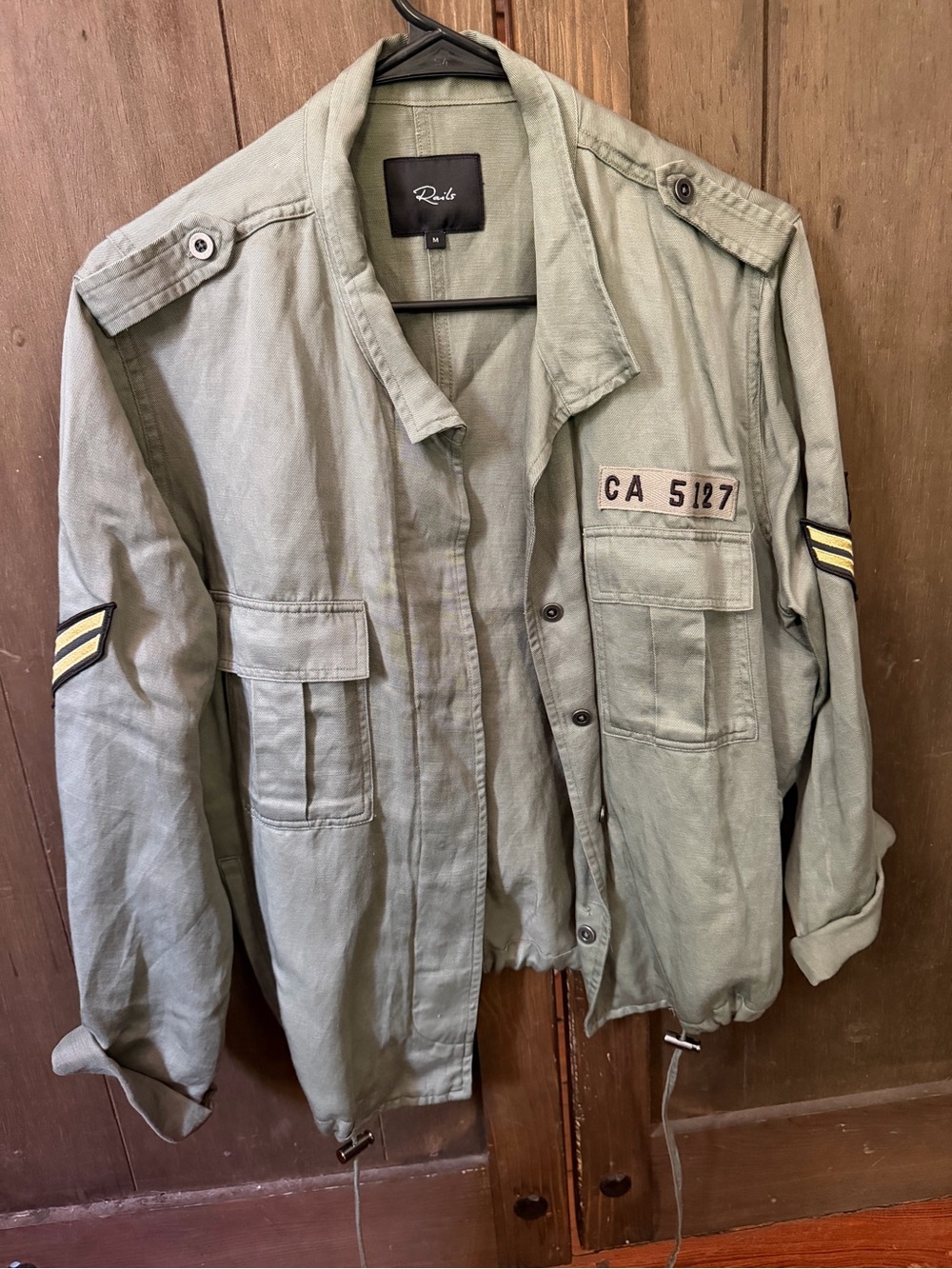 Rails Military-Style Light Sage Green Utility Jacket - Picture 3 of 9